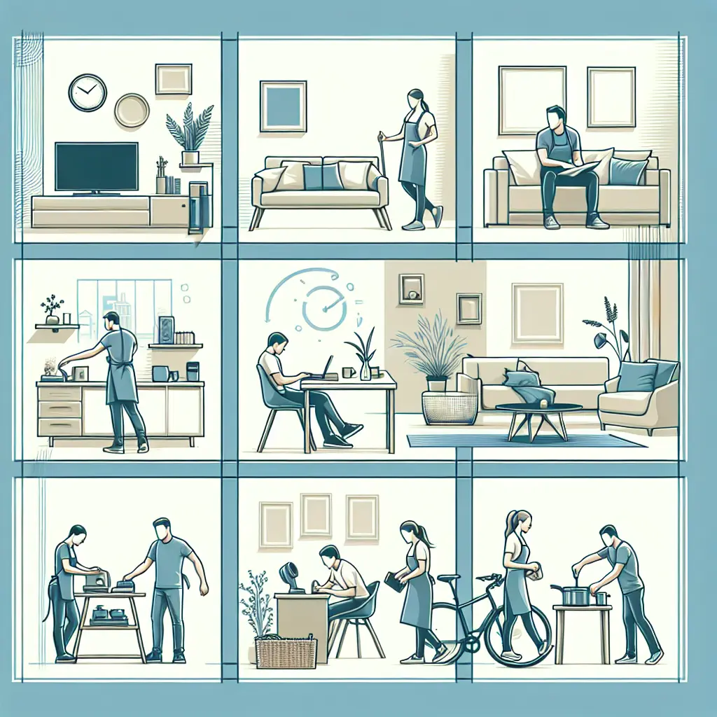 Mopped and shining hardwood floor